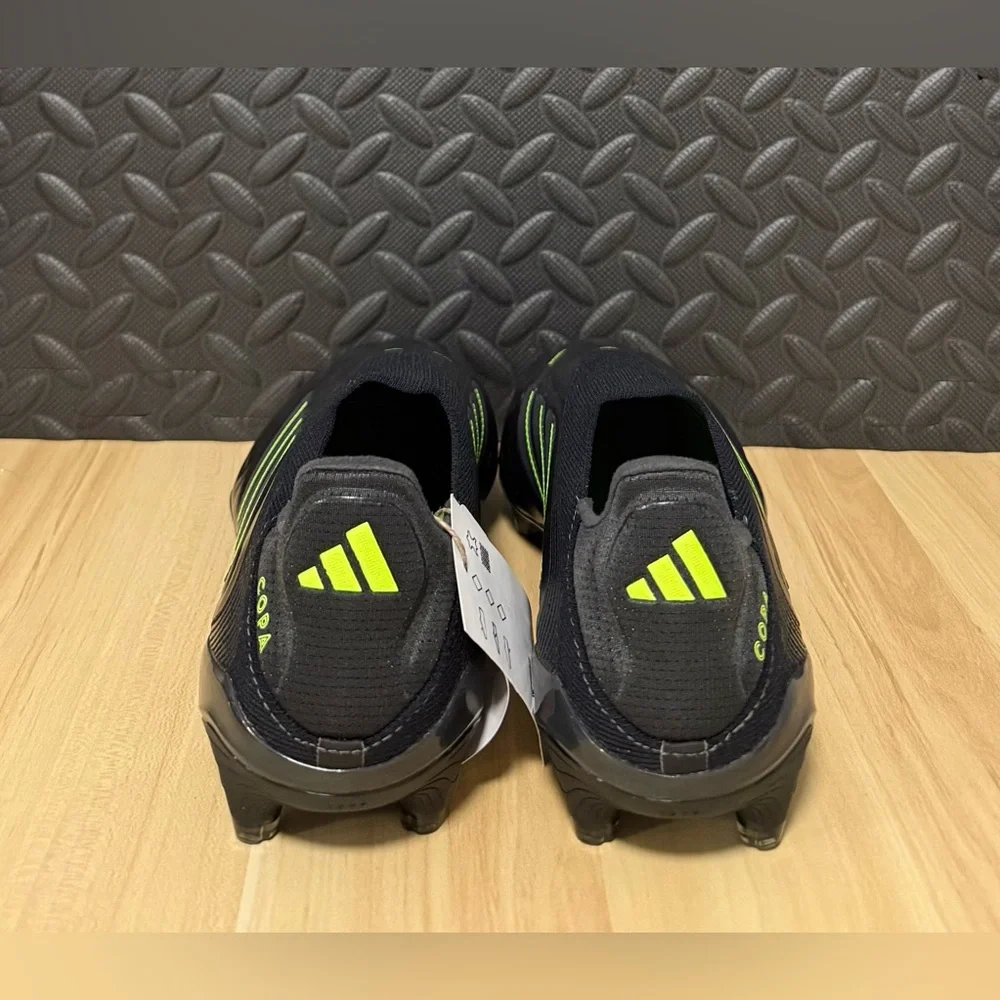 Adidas Copa Pure 3 Elite Laceless FG Black Green Soccer Cleats JS0652 Mens Sizes